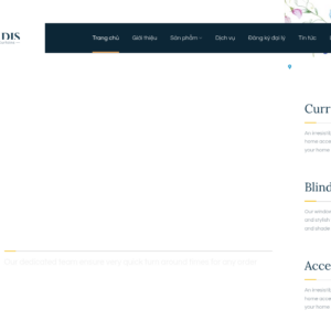 Mẫu website rèm cửa Gardis
