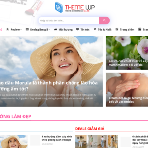 Mẫu website review mỹ phẩm và làm đẹp