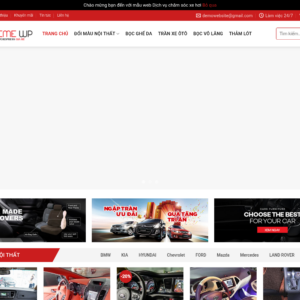 Mẫu website phụ kiện và dịch vụ nội thất ô tô