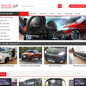 Mẫu website phụ kiện ô tô và đồ chơi xe