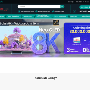 Mẫu website bán hàng điện máy Samsung