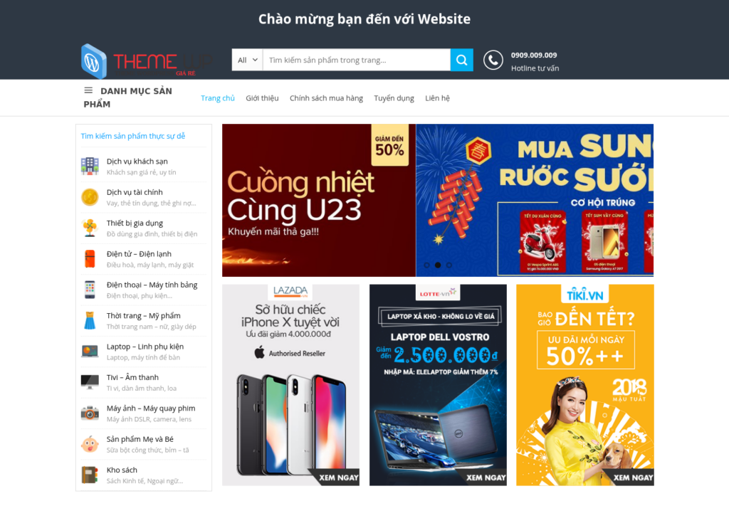 Mẫu website bán hàng đa ngành
