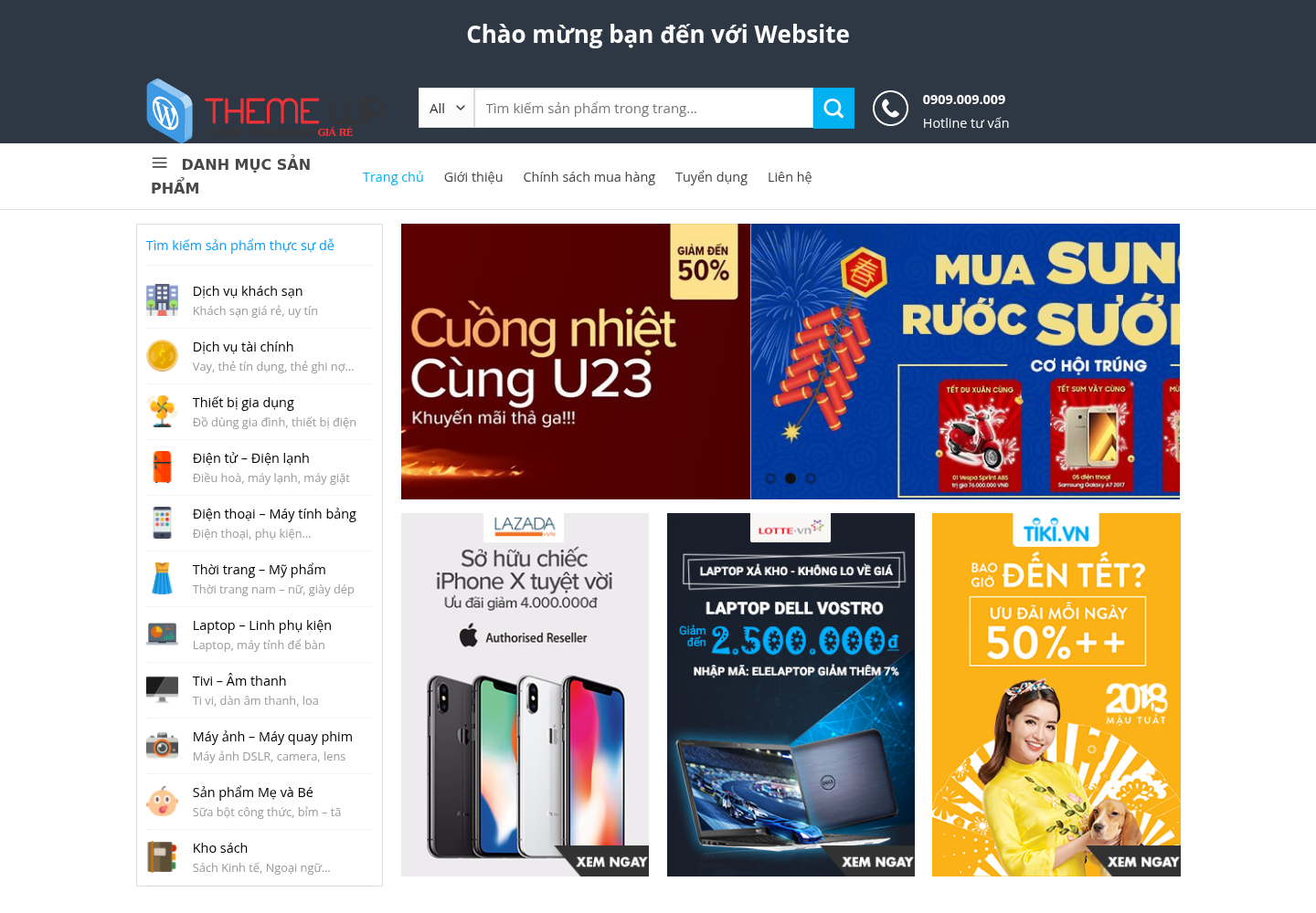 Mẫu website bán hàng đa ngành