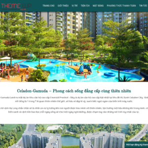 Mẫu website bất động sản Celadon-Gamuda