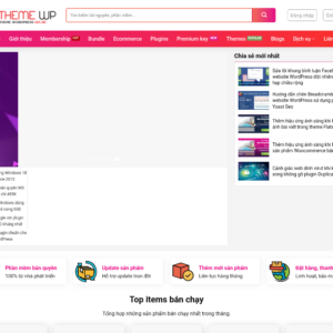 Mẫu website bán theme WordPress