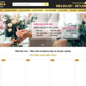 Mẫu website bán hoa chuyên nghiệp