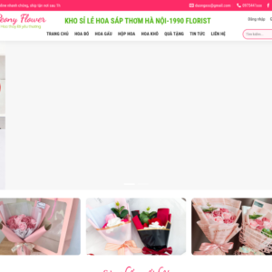 Mẫu website bán hoa Peony Flower