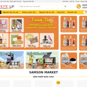 Mẫu website bán nguyên liệu trà sữa