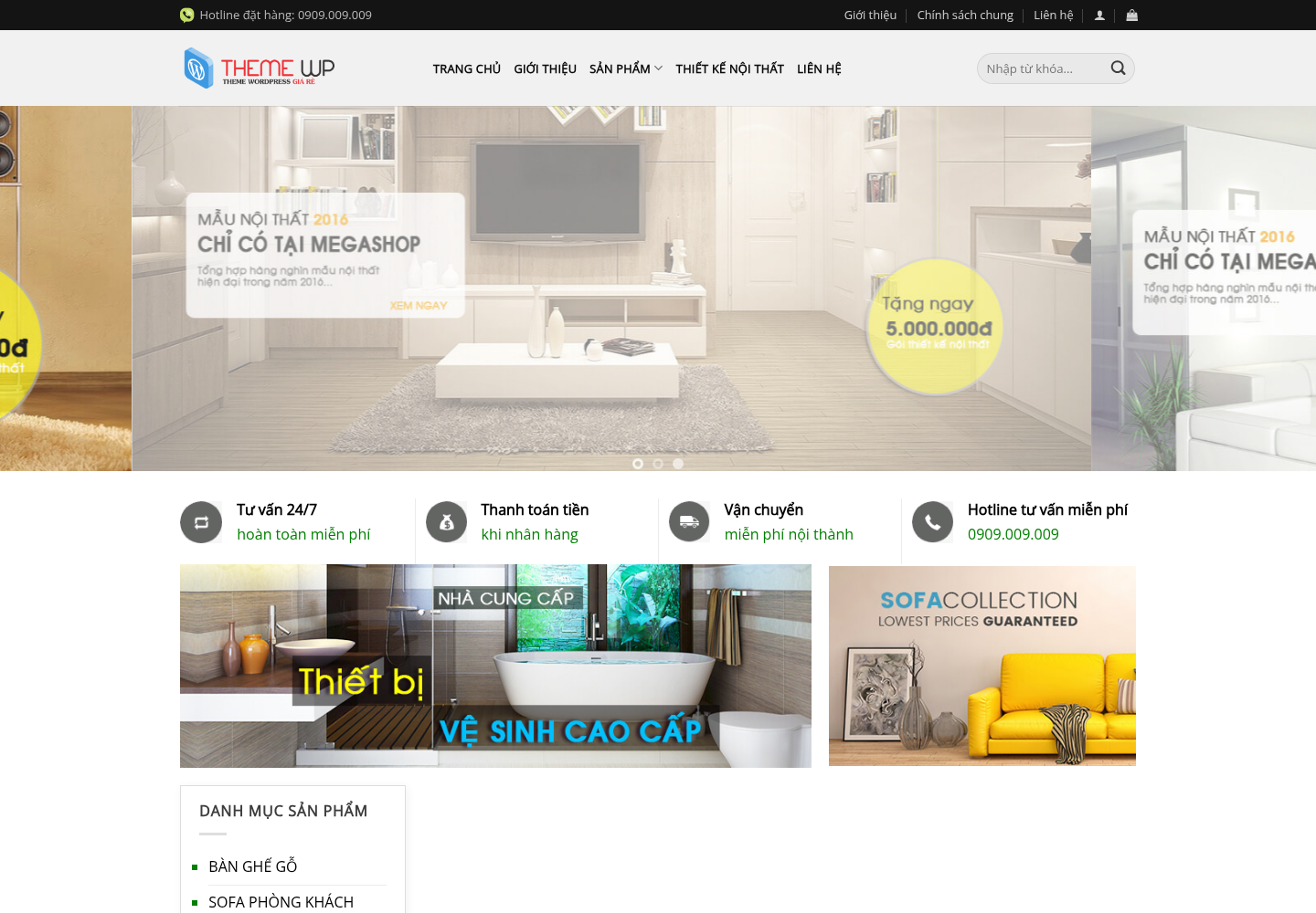 Mẫu website nội thất