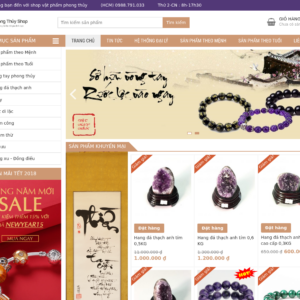 Mẫu website bán hàng phong thủy