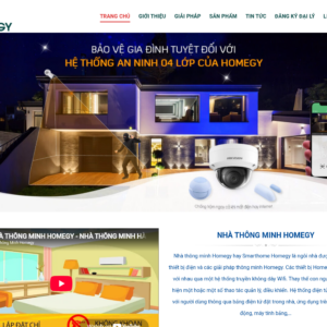Mẫu website nhà thông minh Homegy
