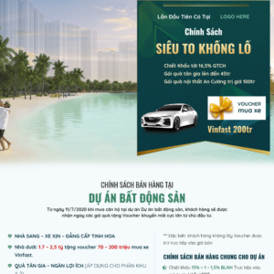 Mẫu website bất động sản dự án nghỉ dưỡng ven biển