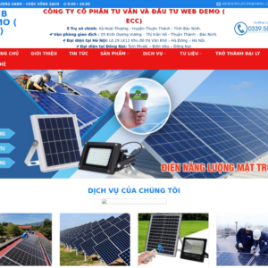 Mẫu website năng lượng mặt trời