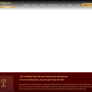 Mẫu website bán hàng son môi SHIUNKO