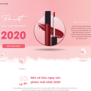 Mẫu website bán son môi