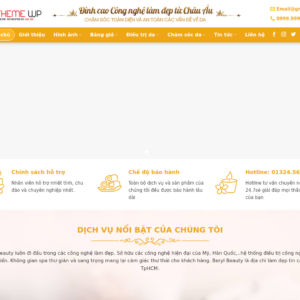Mẫu website spa Beryl Beauty