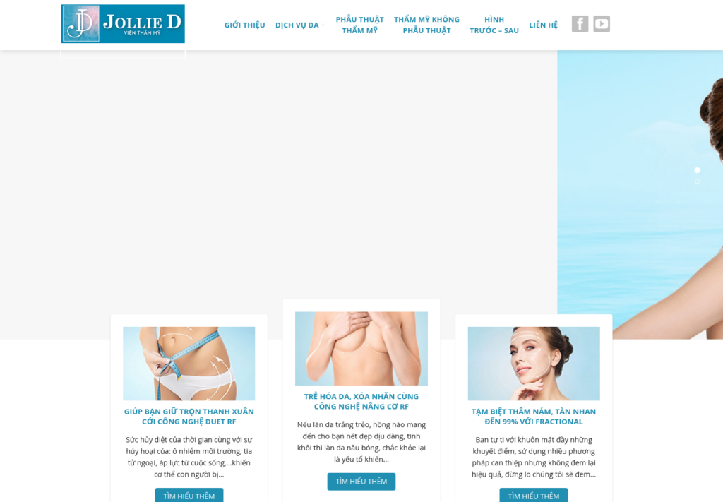Mẫu website thẩm mỹ viện & spa chuyên nghiệp