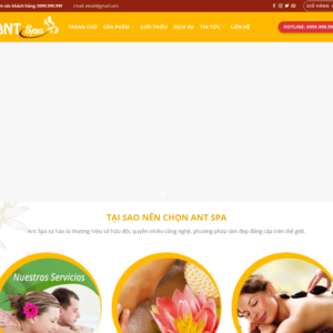 Mẫu website spa chăm sóc sắc đẹp