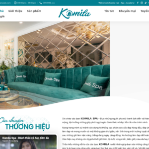 Mẫu website spa Komila