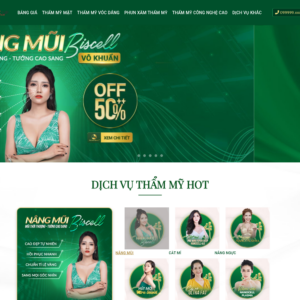 Mẫu website thẩm mỹ viện cao cấp