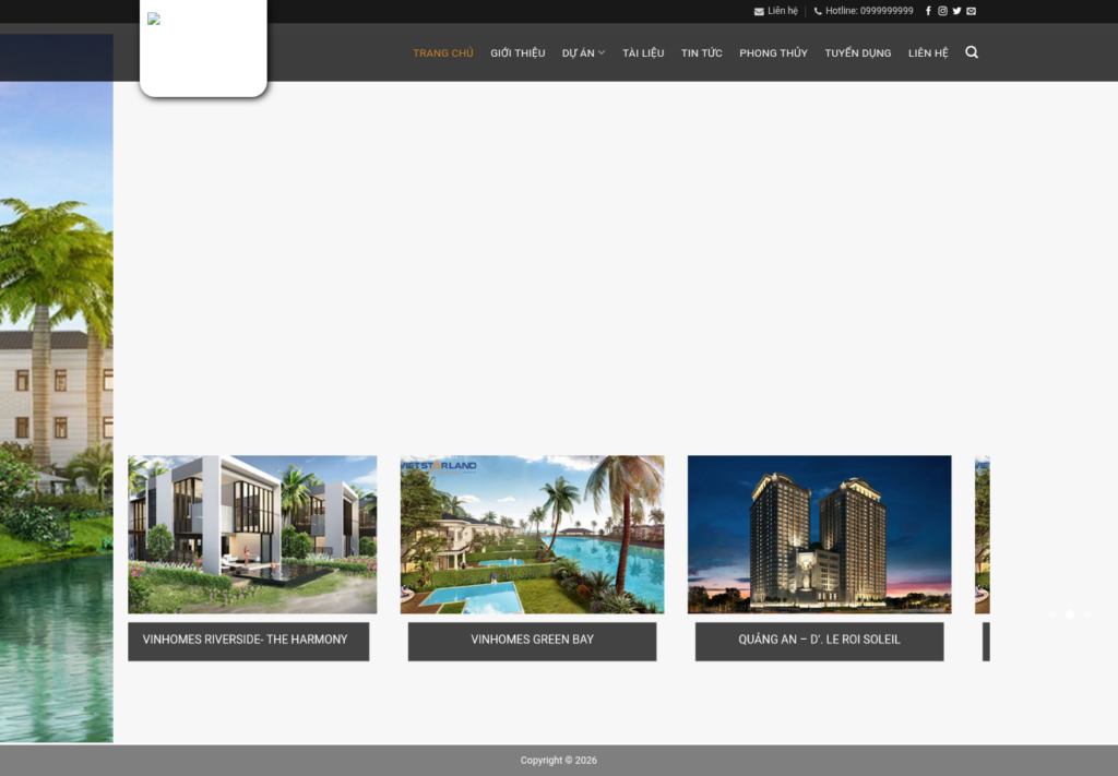 Mẫu website bất động sản – Dự án và môi giới