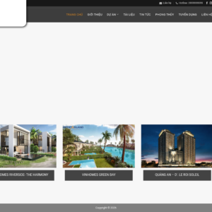 Mẫu website bất động sản - Dự án và môi giới