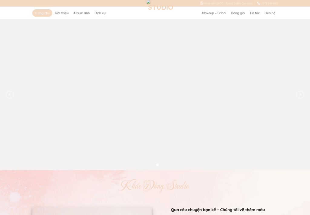 Mẫu website chụp ảnh chuyên nghiệp