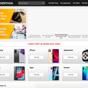 Mẫu website sửa chữa điện thoại chuyên nghiệp
