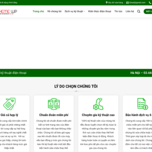 Mẫu website sửa chữa điện thoại - thay màn hình