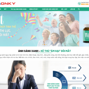 Mẫu website chăm sóc sức khỏe mắt