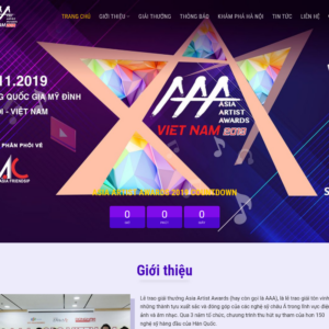 Mẫu website sự kiện và lễ trao giải