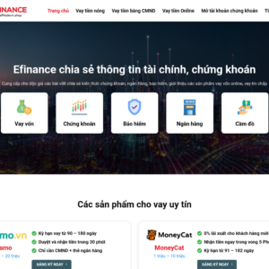 Mẫu website tài chính và chứng khoán