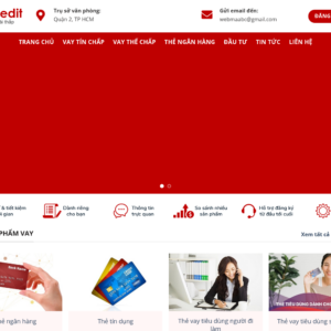 Mẫu website tài chính - vay tín dụng