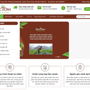 Mẫu website tạp hóa - thực phẩm sạch