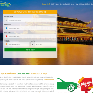Mẫu website dịch vụ taxi