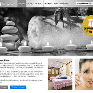 Mẫu website thẩm mỹ viện Gangwhoo