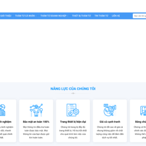 Mẫu website dịch vụ thám tử