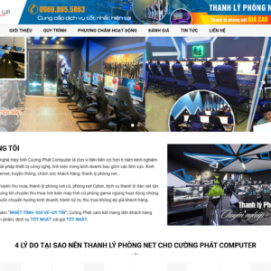 Mẫu website thanh lý phòng net
