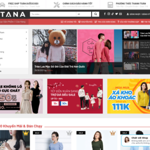 Mẫu website thời trang Catana
