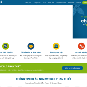 Mẫu website bất động sản Novaworld Phan Thiết