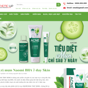 Mẫu website bán mỹ phẩm và chăm sóc da