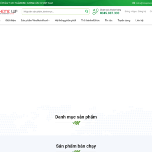 Mẫu website thực phẩm VinaNutrifood