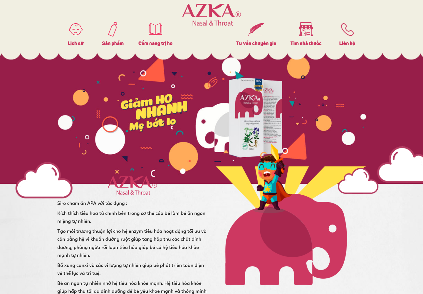 Mẫu website thực phẩm AZKA