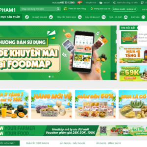 Mẫu website bán hàng thực phẩm Foodmap