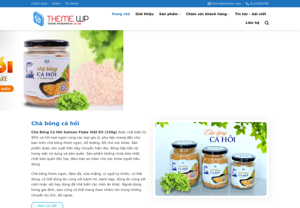 Mẫu website thực phẩm