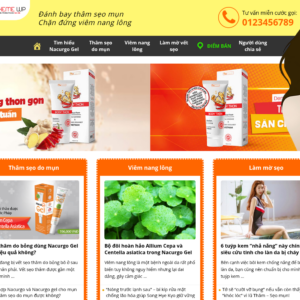 Mẫu website bán hàng mỹ phẩm & thực phẩm chức năng