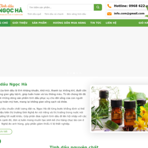 Mẫu website thực phẩm Tinh dầu Ngọc Hà