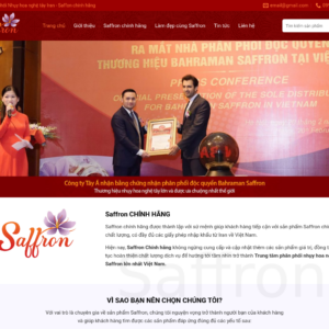 Mẫu website thực phẩm Saffron chính hãng