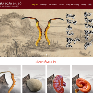 Mẫu website thực phẩm sức khỏe Thập Toàn Đại Bổ