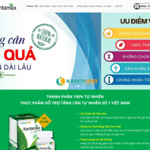 Mẫu website thực phẩm Kentamax